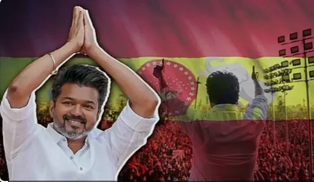 തമിഴകത്ത് വിജയ് കൊടുങ്കാറ്റ് അലയടിക്കുന്നു ;ദ്രാവിഡ കോട്ടകൾ തകർത്ത് ടിവികെ! സ്റ്റാലിനും ഉദയനിധിയും ഉൾപ്പെടെ 15 മന്ത്രിമാർ പിന്നിൽ