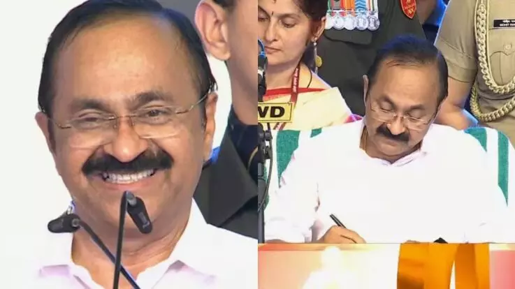 ‘വടശ്ശേരി ദാമോദരമേനോൻ സതീശൻ എന്ന ഞാൻ...’;  വി ഡി സതീശൻ മുഖ്യമന്ത്രിയായി സത്യപ്രതിജ്ഞ ചെയ്തു