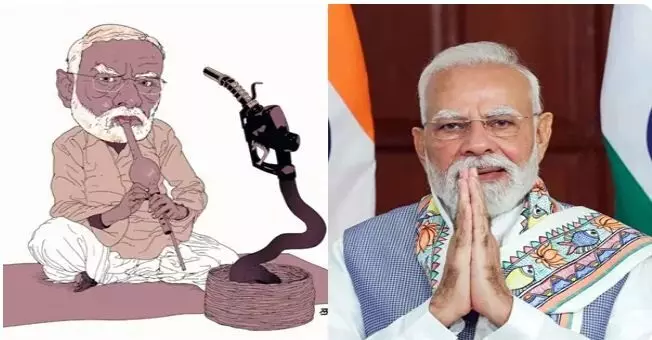 പ്രധാനമന്ത്രി നരേന്ദ്ര മോദിയെ പാമ്പാട്ടിയായി ചിത്രീകരിച്ച് കാർട്ടൂൺ ; നോര്‍വേ പത്രത്തിനെതിരെ വിമർശനം