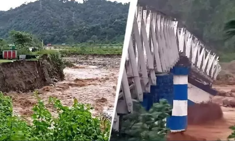 ശക്തമായ മഴയും കാറ്റും ;യുപിയിൽ നിർമാണത്തിലിരുന്ന പാലം തകർന്ന് വീണു; 6 തൊഴിലാളികൾക്ക് ദാരുണാന്ത്യം