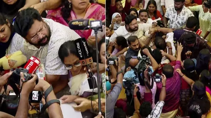 തിരുവനന്തപുരം കോര്‍പ്പറേഷനില്‍ വീണ്ടും കയ്യാങ്കളി ;ബിജെപി- യുഡിഎഫ് അംഗങ്ങള്‍ തമ്മിലുള്ള ഏറ്റുമുട്ടൽ സംഘർഷത്തിൽ